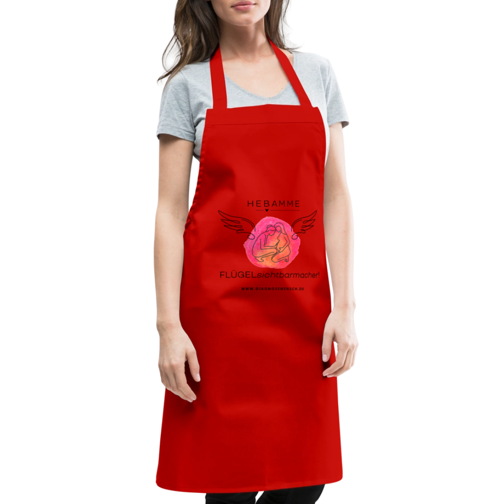 Kochschürze "Hebamme" - Best Buddy - Rot