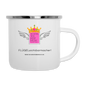 Emaille-Tasse "flügel Mom" - Best Buddy - Weiß