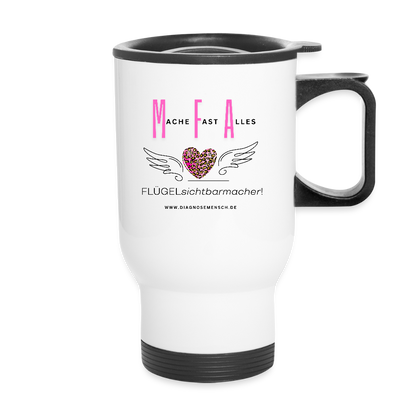 Thermobecher mit Tragegriff "MFA" - Best Buddy - Weiß