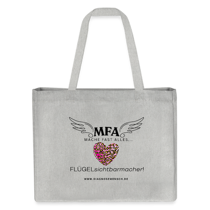 Shopping Bag XXL recycelt "MFA Leo" - Best Buddy - Grau meliert