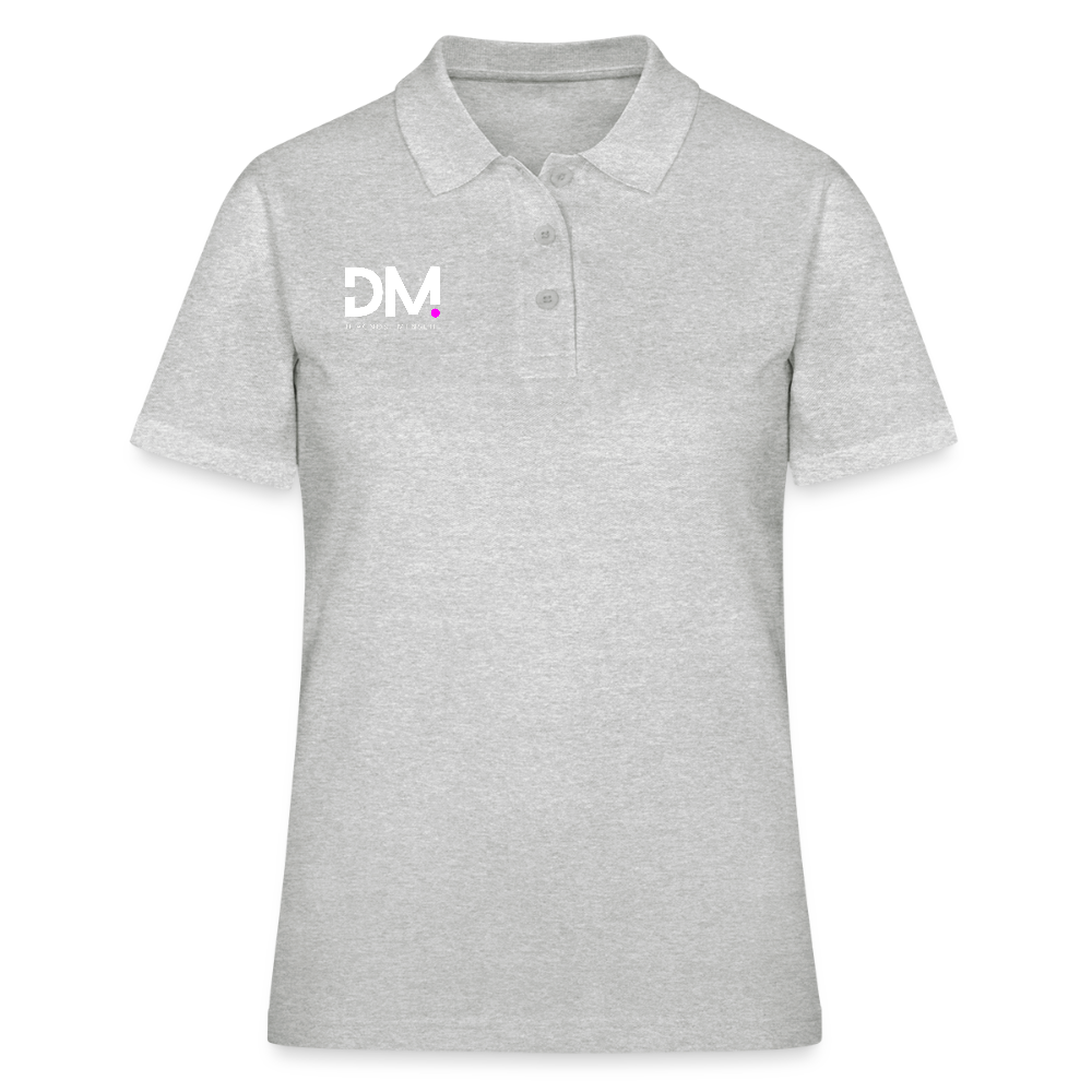 Frauen Polo Shirt "Im a smart patient" - Bad Girl - Grau meliert
