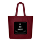 Midweight recycelter Stoffbeutel "BE NOT HINDERT - FLÜGELsichtbarmacher - Burgunderrot