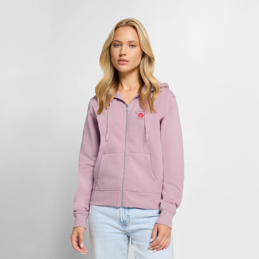 Frauen Premium Kapuzenjacke "Hebamme" - Best Buddy - Altrosa