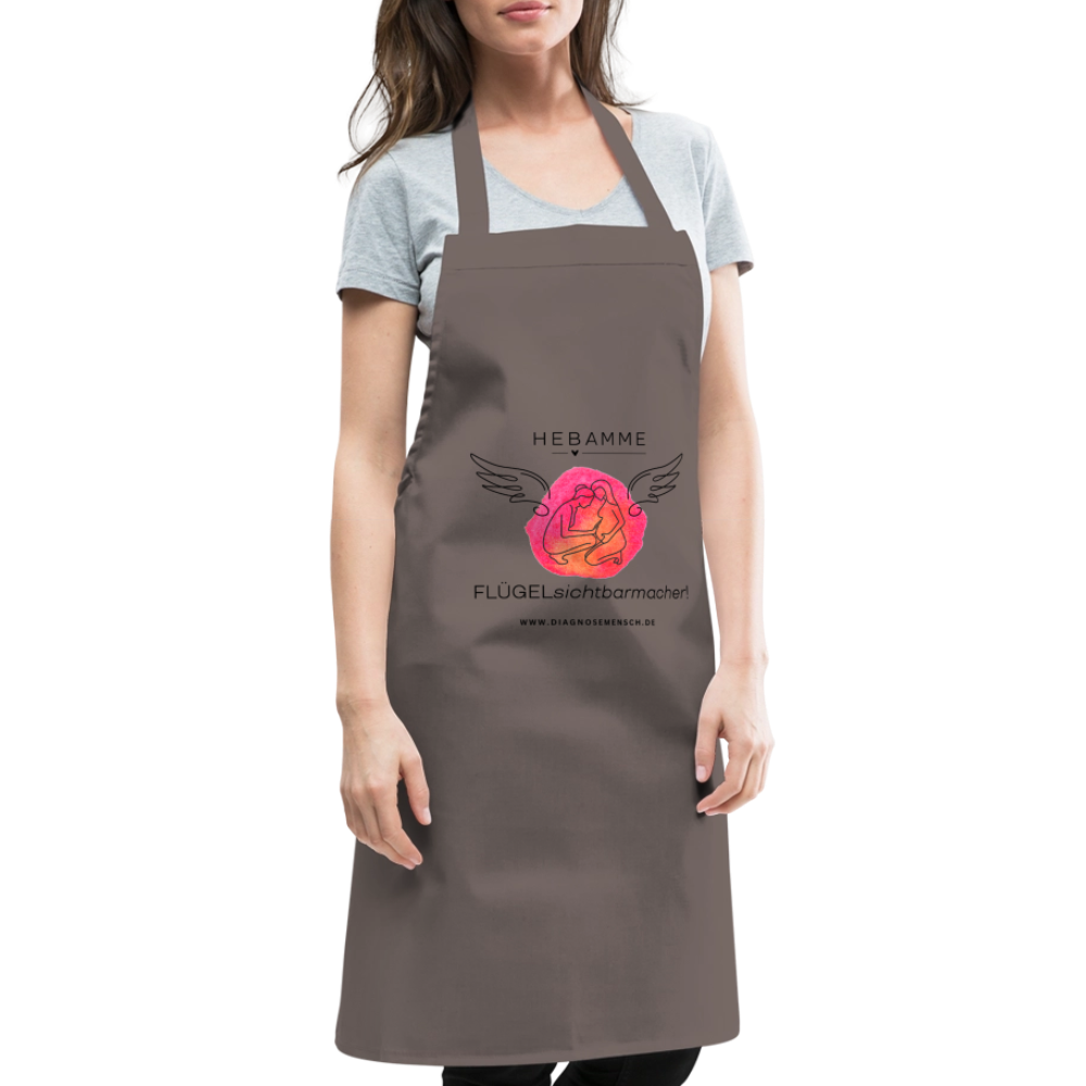 Kochschürze "Hebamme" - Best Buddy - Grau