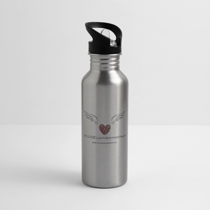 Trinkflasche mit Trinkhalm "Nurse" - Best Buddy - Lightsilver