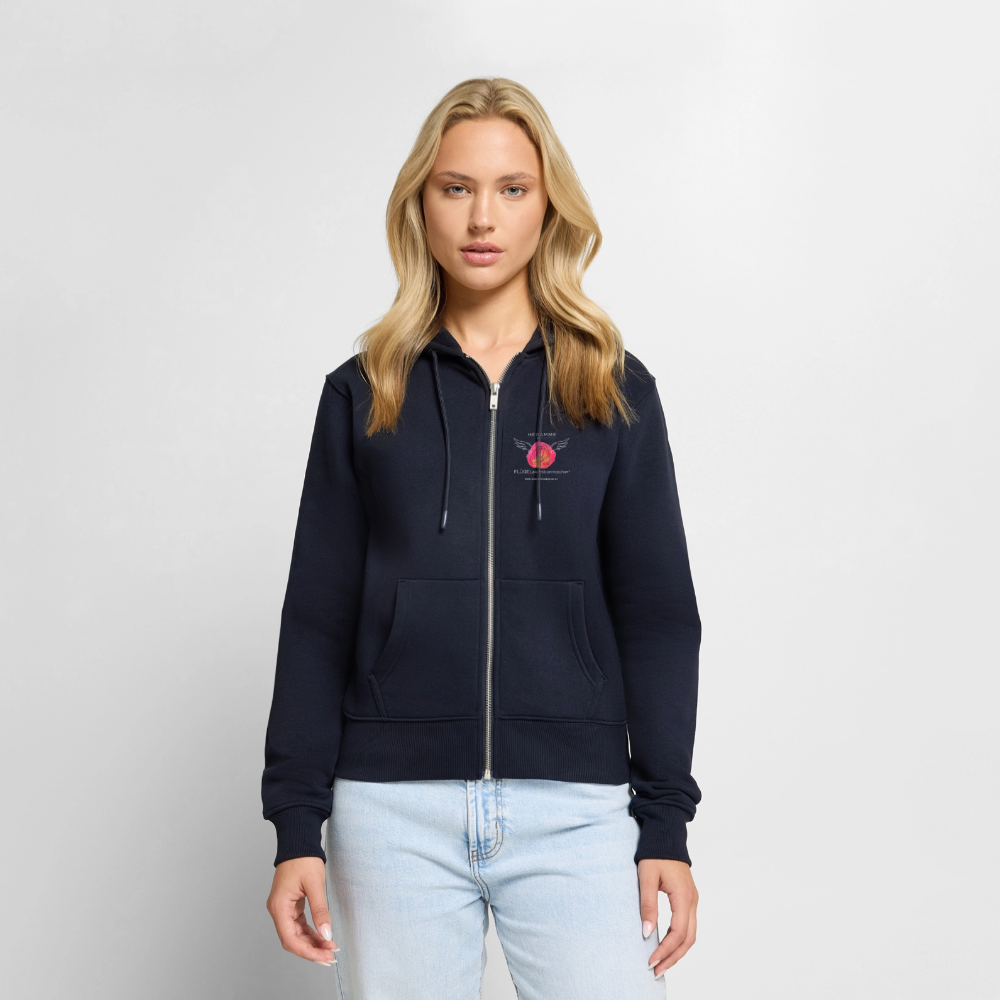 Frauen Premium Kapuzenjacke "Hebamm" - Best Buddy - Navy