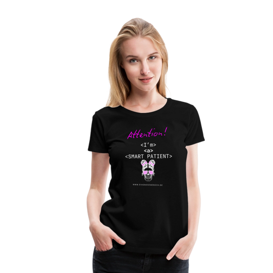 Premium T-Shirt "I'm a smart patient" - Bad Girl - Schwarz