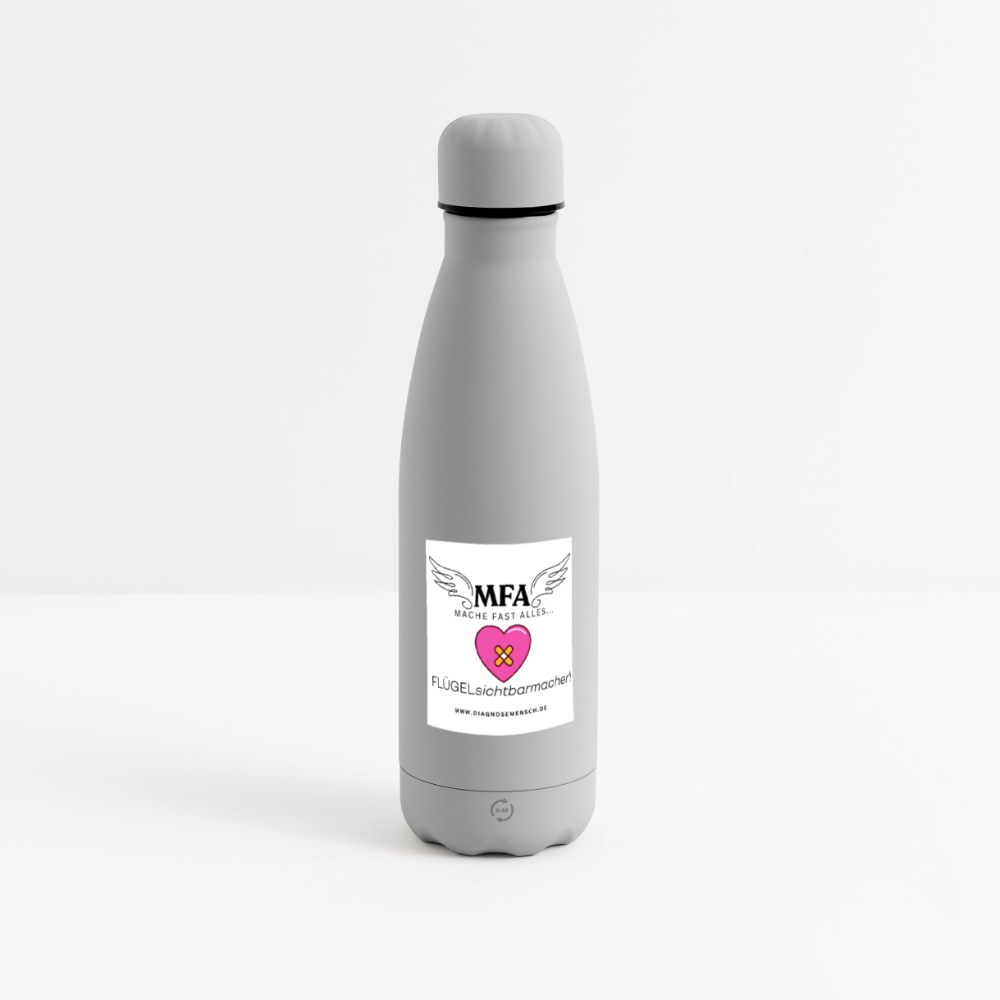 SOFT TOUCH Thermosflasche 500 ml "MFA Herzpflaster" - Best Buddy - Grau
