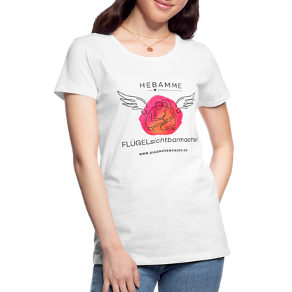 Premium T-Shirt "Flügel - Hebamme" - Best Buddy - Weiß