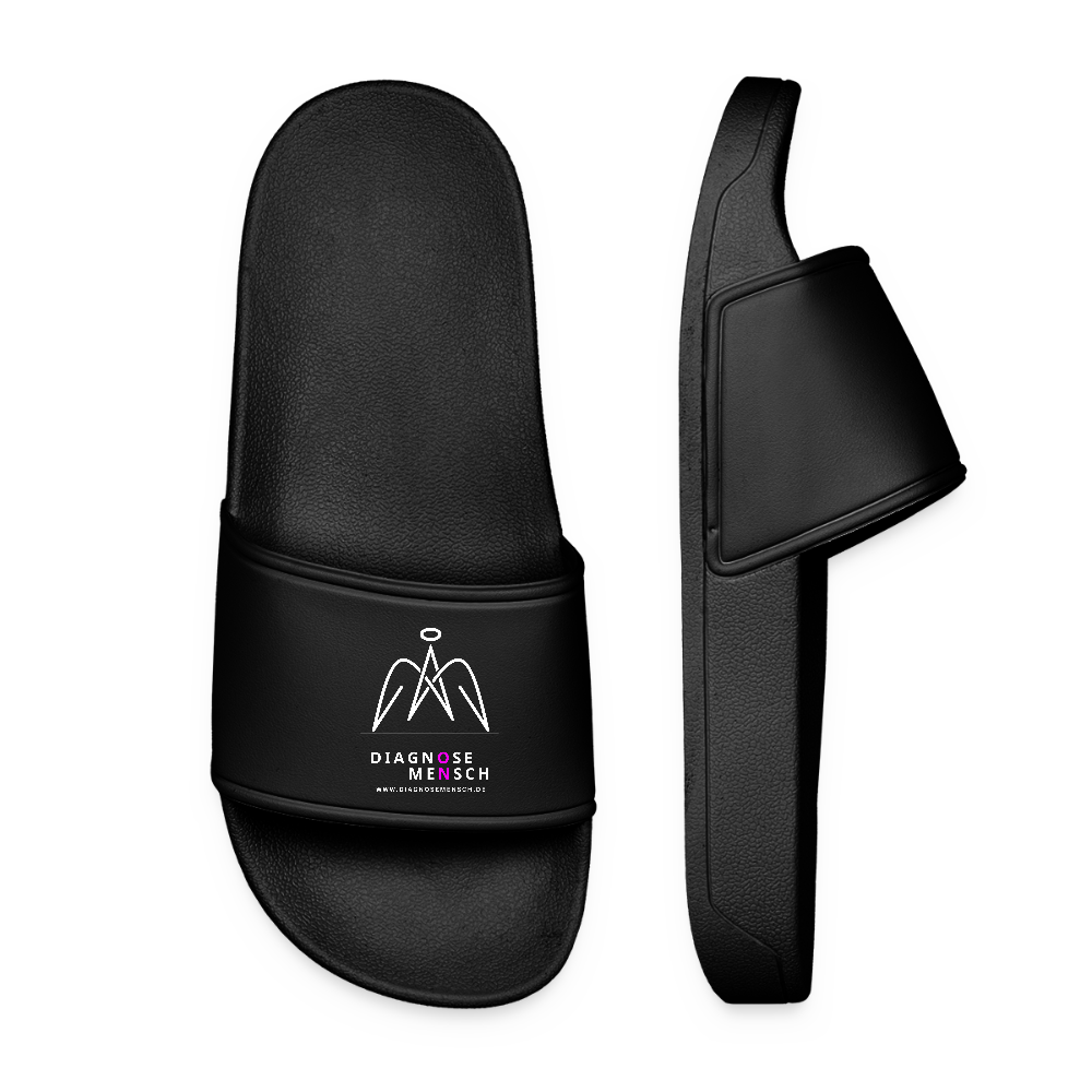 Frauen Badelatschen "Diagnose Mensch" - Black Edition - Schwarz