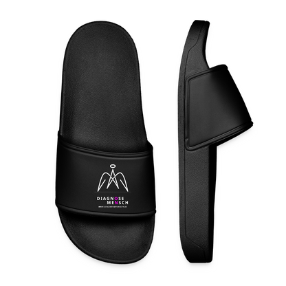 Frauen Badelatschen "Diagnose Mensch" - Black Edition - Schwarz