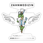 Sticker "Zahnmedizin" - FLÜGELsichtbarmacher - Weiß glänzend