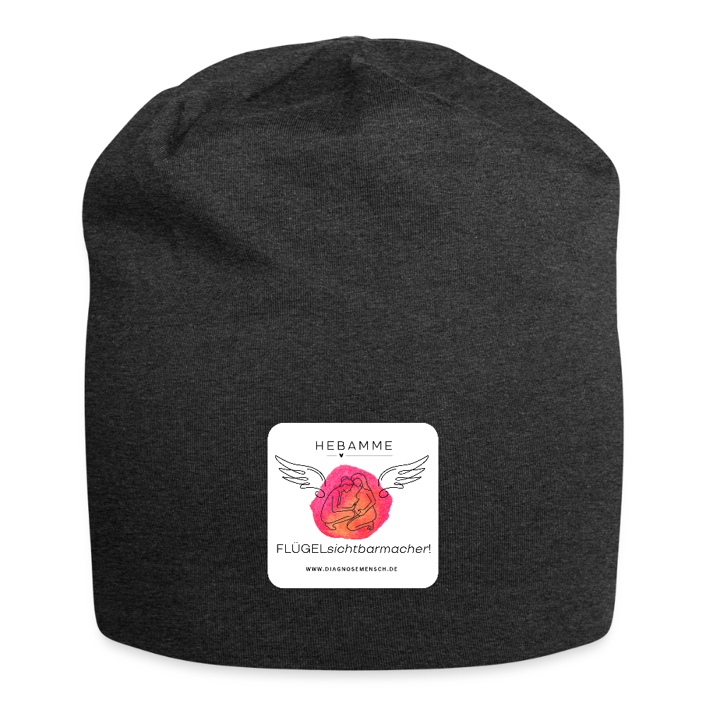 Jersey-Beanie "Hebamme" - FLÜGELsichtbarmacher - Anthrazit