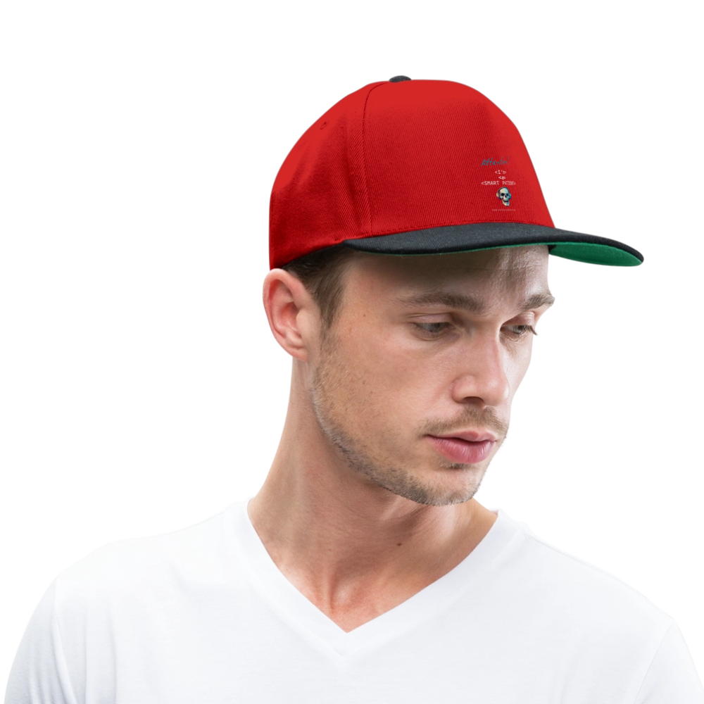 Snapback Cap "I'm a smart patient" - Bad Boy - Rot/Schwarz