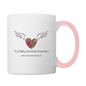 Tasse zweifarbig "FLÜGELsichtbarmacher" - Best Buddy - Weiß/Pink