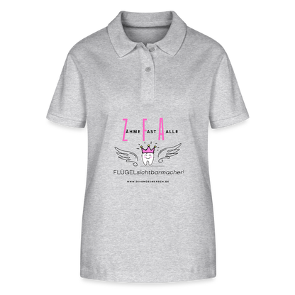 Frauen Bio-Poloshirt "ZFA" - Best Buddy - Grau meliert