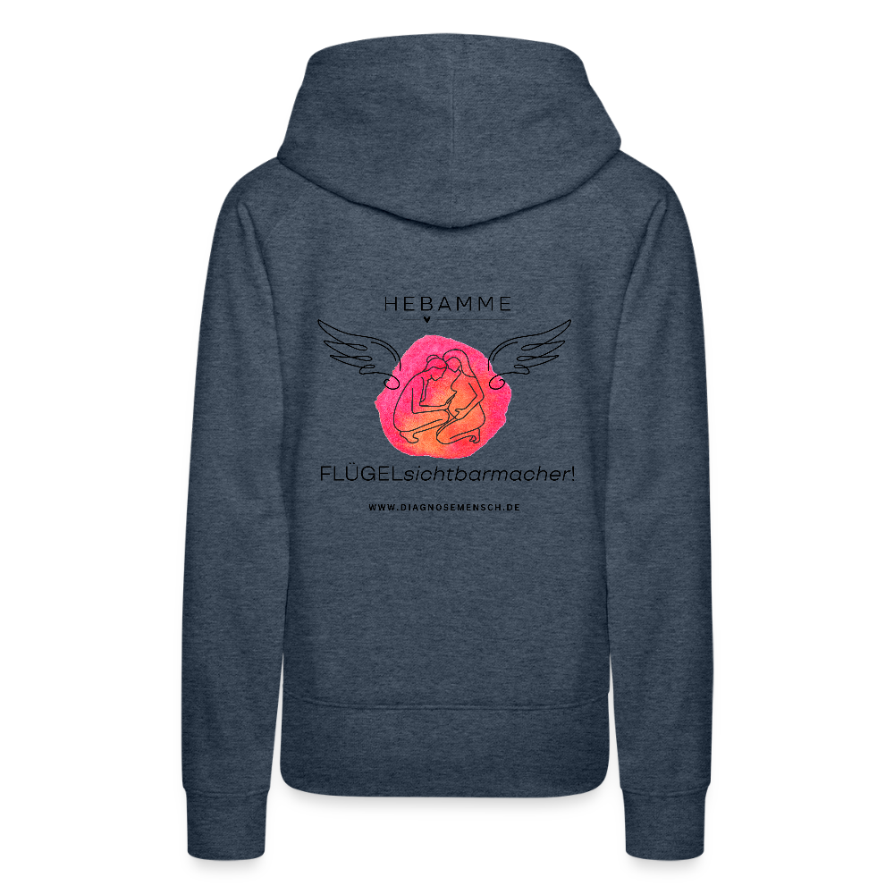 Frauen Premium Hoodie - Jeansblau