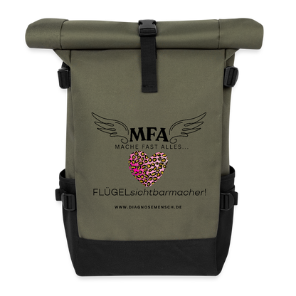 Rolltop Rucksack "MFA Leo" - Best Buddy - Olive/Schwarz