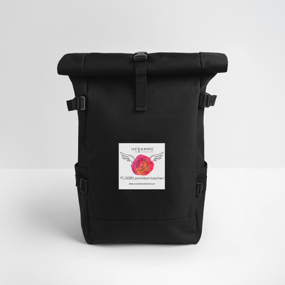 Rolltop Rucksack "Hebamme" - Best Buddy - Schwarz