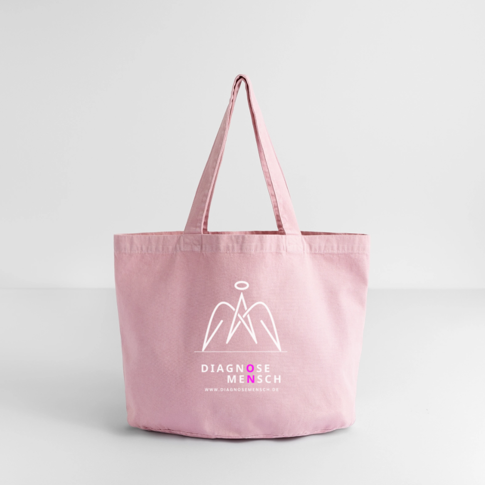 Vintage-Washed Shopper "Diagnose Mensch" - ON - Vintage Rosa