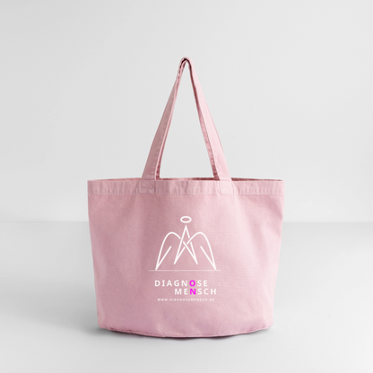 Vintage-Washed Shopper "Diagnose Mensch" - ON - Vintage Rosa