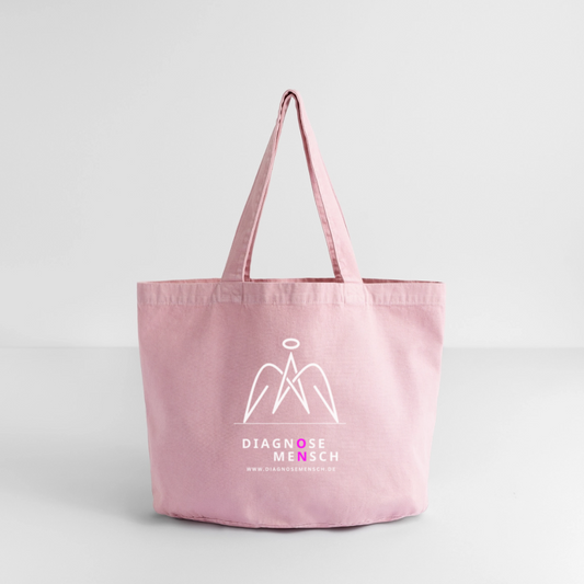 Vintage-Washed Shopper "Diagnose Mensch" - ON - Vintage Rosa