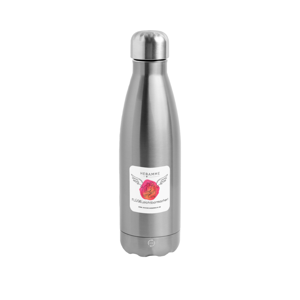 Thermosflasche 500 ml "Hebamme" - FLÜGELsichtbarmacher - Lightsilver
