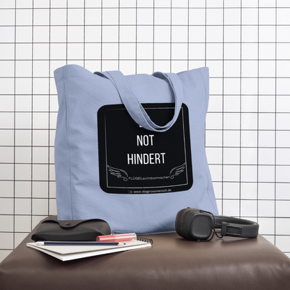 Midweight recycelter Stoffbeutel "BE NOT HINDERT - FLÜGELsichtbarmacher - Sky