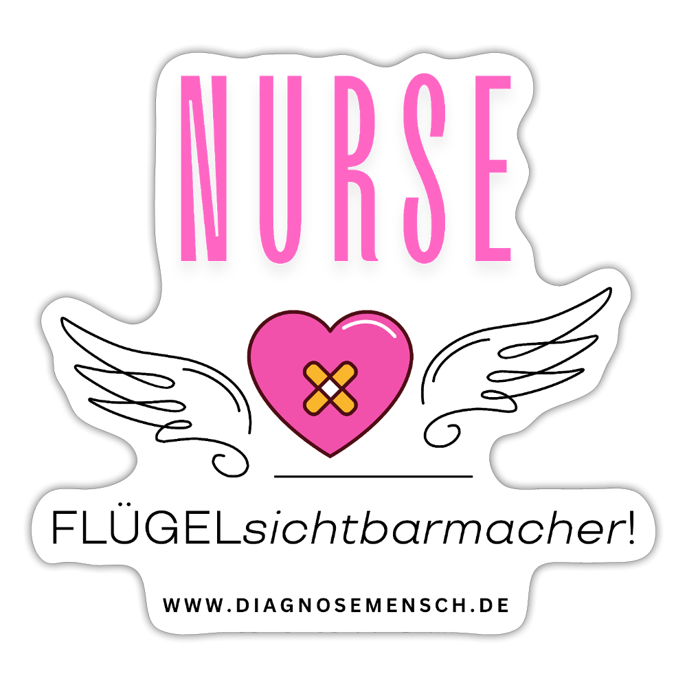 Sticker "Flügel Nurse" - Best Buddy - Mattweiß