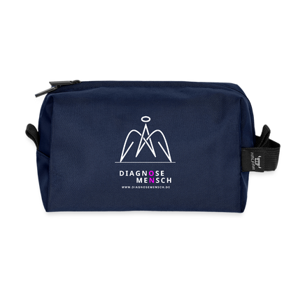 Recycelte Kulturtasche "Diagnose Mensch - ON" - Navy