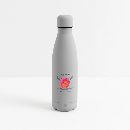 SOFT TOUCH Thermosflasche 500 ml "Hebamme" - Best Buddy - Grau