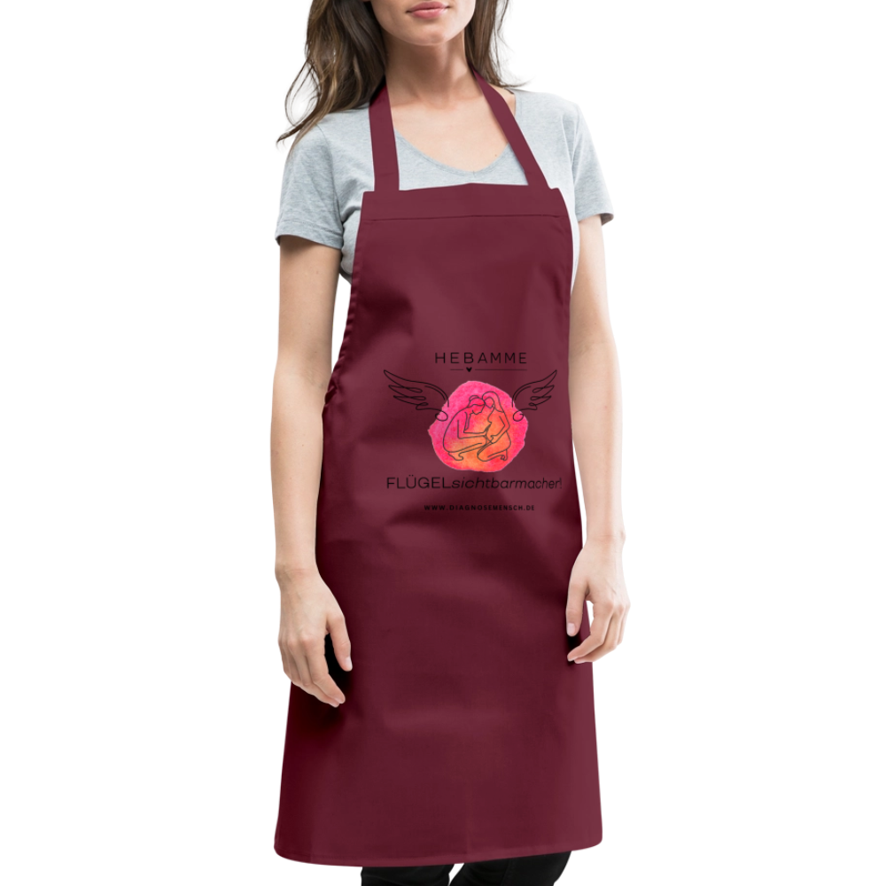 Kochschürze "Hebamme" - Best Buddy - Bordeaux