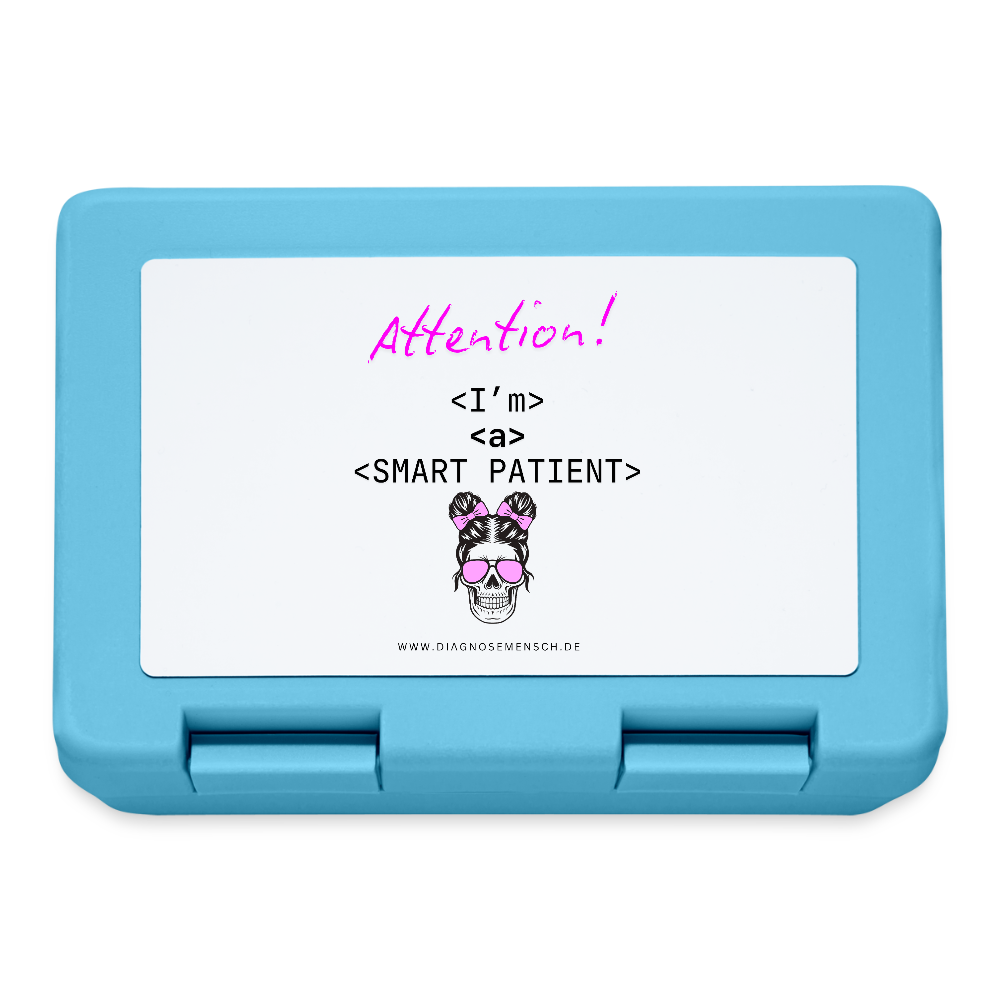 Brotdose "I'm a smart patient" - Bad Girl - Saphirblau