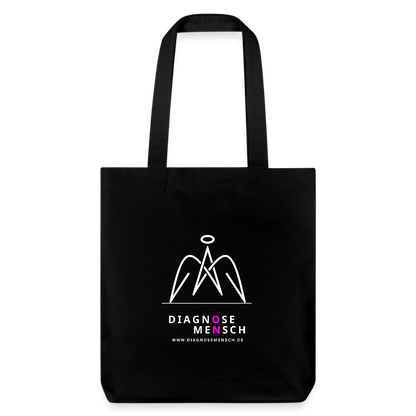 Recycelter Heavyweight Stoffbeutel "Diagnose Mensch" - ON - Schwarz