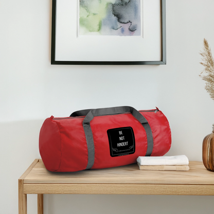 Sporttasche "BE NOT HINDERT" - FLÜGELsichtbarmacher - Rot