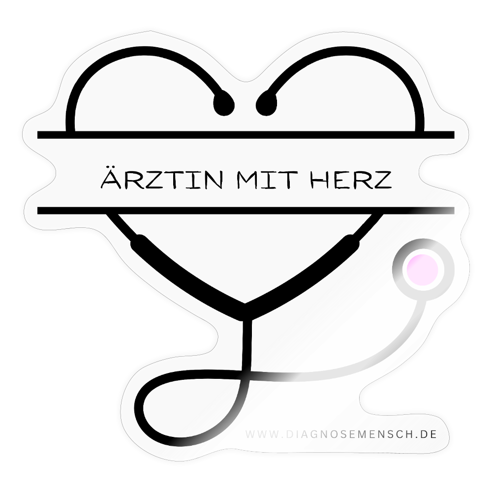 Sticker "Ärztin mit Herz" - Best Buddie - Transparent glänzend