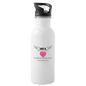 Trinkflasche mit Strohhalm - "MFA - HerzPflaster" - Best Buddy - Weiß
