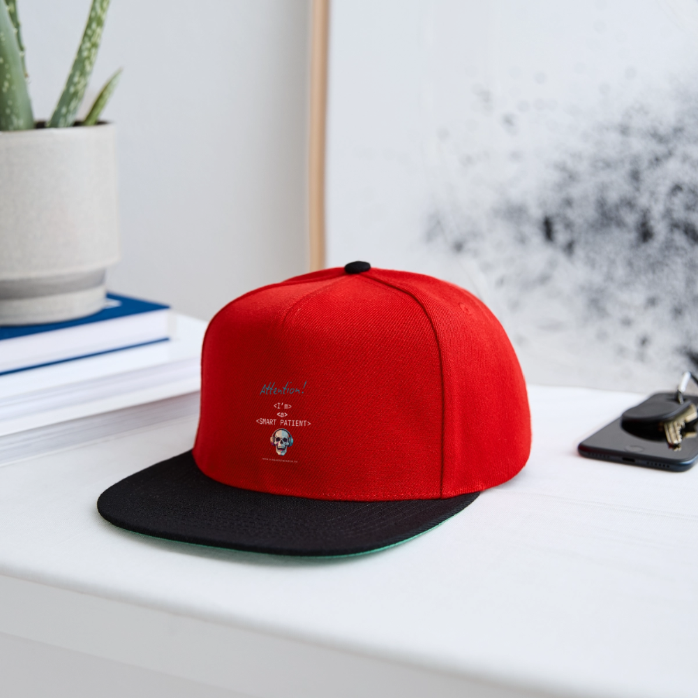 Snapback Cap "I'm a smart patient" - Bad Boy - Rot/Schwarz