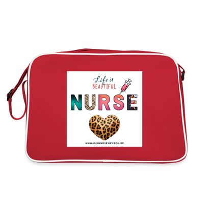 Retro Tasche "Nurse" - Best Buddy - Rot/Weiß