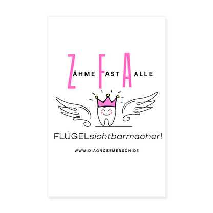 Poster 20x30 cm "ZFA" - Best Buddy - Weiß