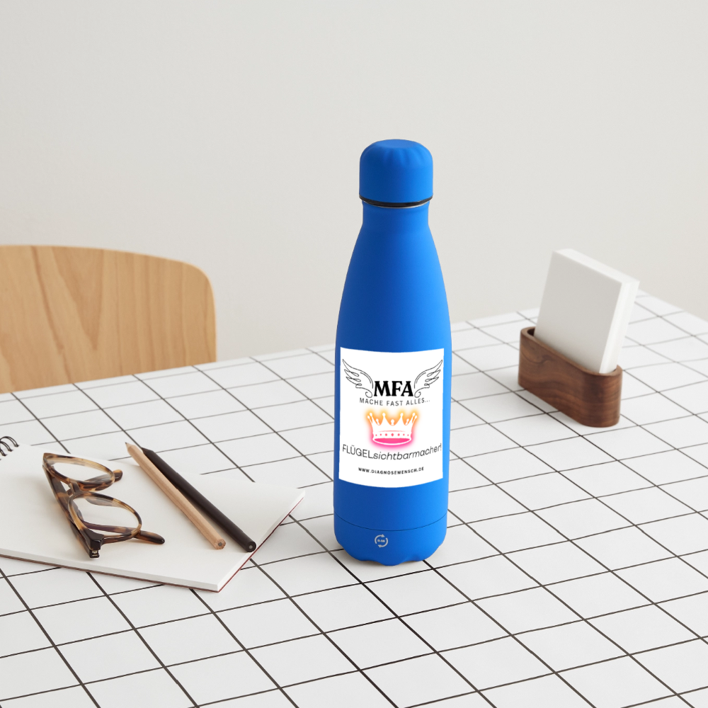 SOFT TOUCH Thermosflasche 500 ml "MFA CROWN" - Best Buddy - Königsblau