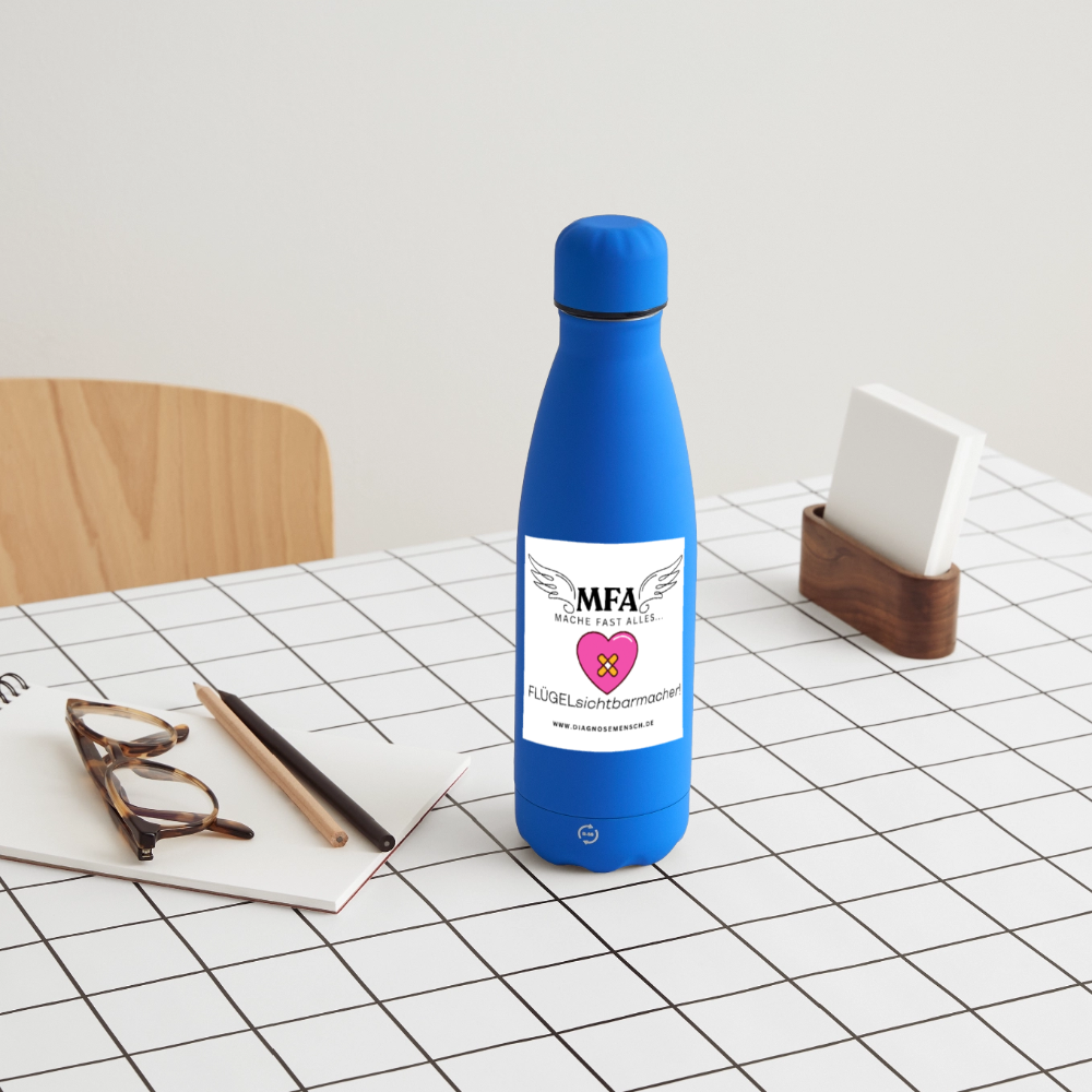 SOFT TOUCH Thermosflasche 500 ml "MFA Herzpflaster" - Best Buddy - Königsblau