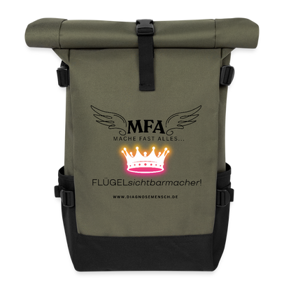 Rolltop Rucksack "MFA CROWN" - Best Buddy - Olive/Schwarz