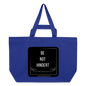 Recycelte Shopping Bag "BE NOT HINDERT" - FLÜGELsichtbarmacher - Dunkelblau