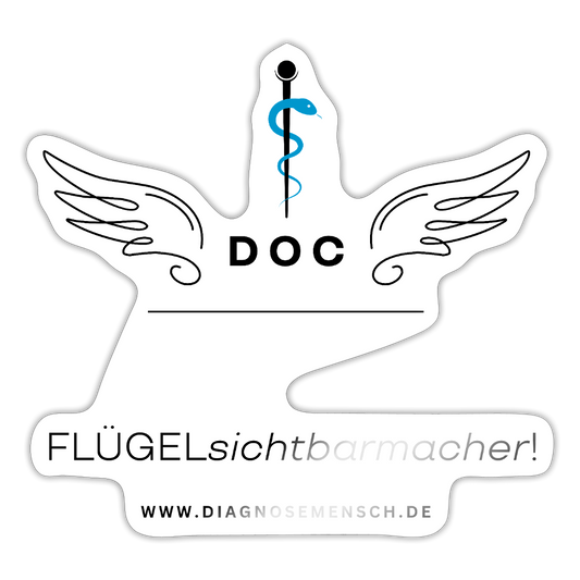 Sticker "Flügel Doc" - Best Buddy - Weiß glänzend