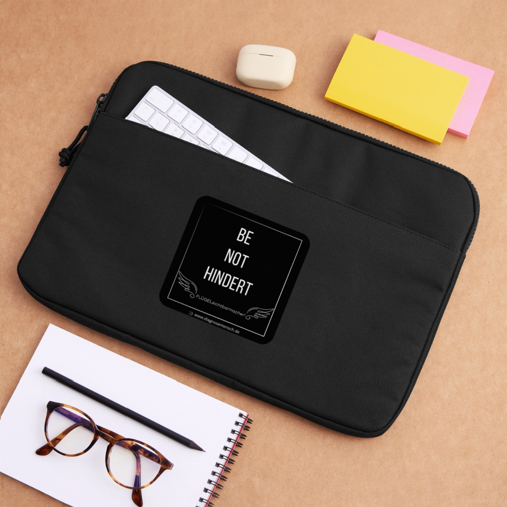 Laptoptasche 15" "BE NOT HINDERT" - FLÜGELsichtbarmacher - Schwarz