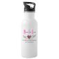 Trinkflasche mit intgriertem Strohhalm " Best Buddy" - Weiß