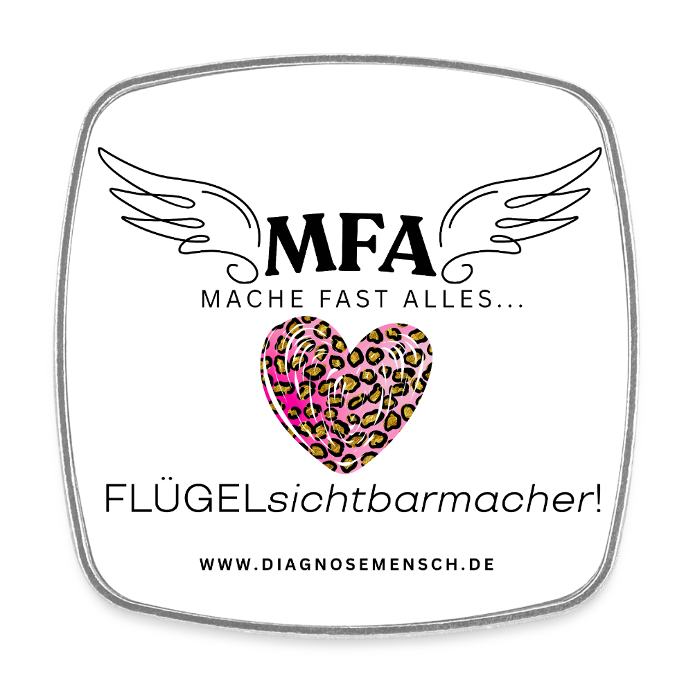 Viereckiger Kühlschrankmagnet "MFA Leo" - Best Buddy - Weiß