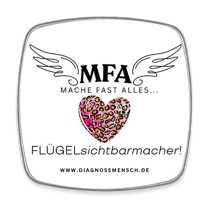 Viereckiger Kühlschrankmagnet "MFA Leo" - Best Buddy - Weiß