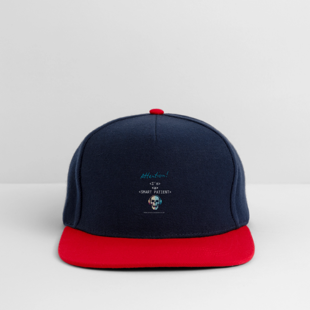 Snapback Cap "I'm a smart patient" - Bad Boy - Navy/Rot